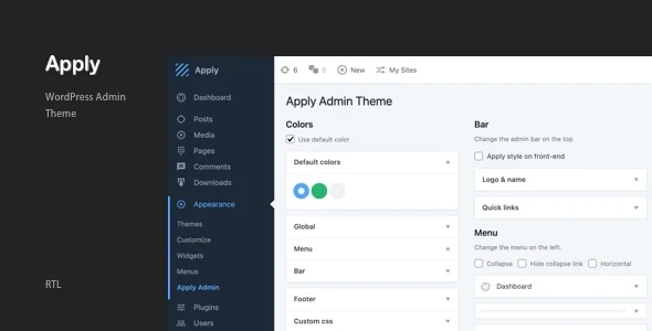 Apply – WordPress Admin