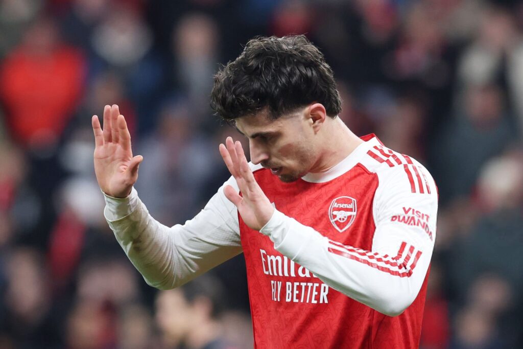 Kia Havertz Slotted home the equalizer for Arsenal againt his former club Leverkusen 