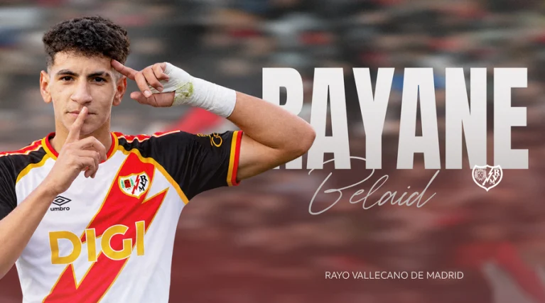 Rayane Belaid Completes Permanent Move to Rayo Vallecano from Atletico Madrid